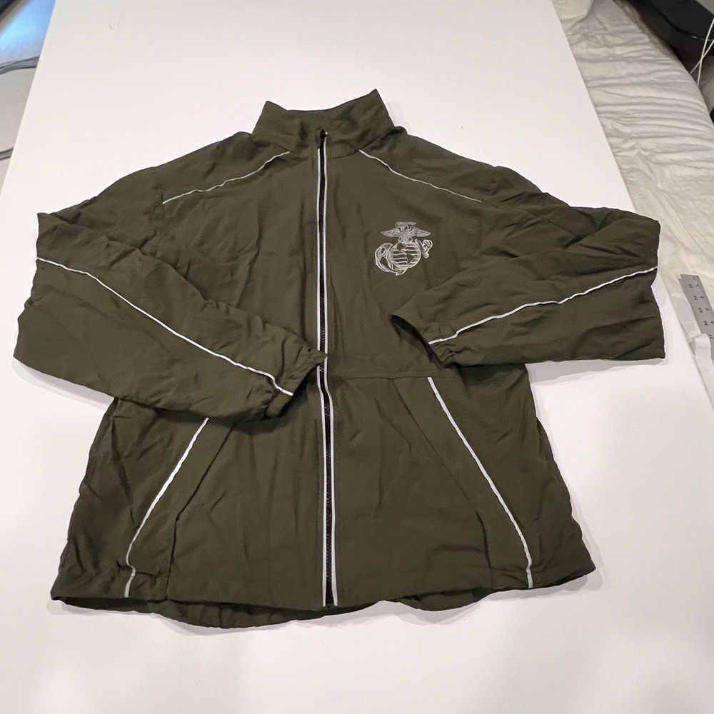 New Balance USMC Marines PT‎ Jacket Men's Medium Regular Olive Green Made USA